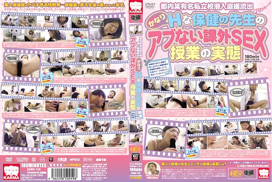 KRMV-729 Peeping Footage Leaked From A Certain Famous Private School In Tokyo The Reality Of A Pretty Lewd Health Teacher's Absurd Extracurricular SEX Class